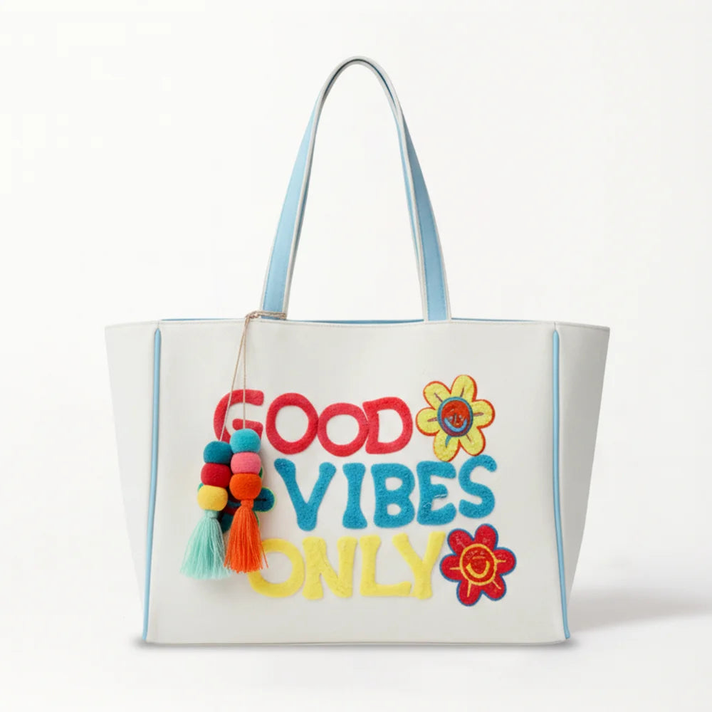 The Good Vibes Chenille Carryall
