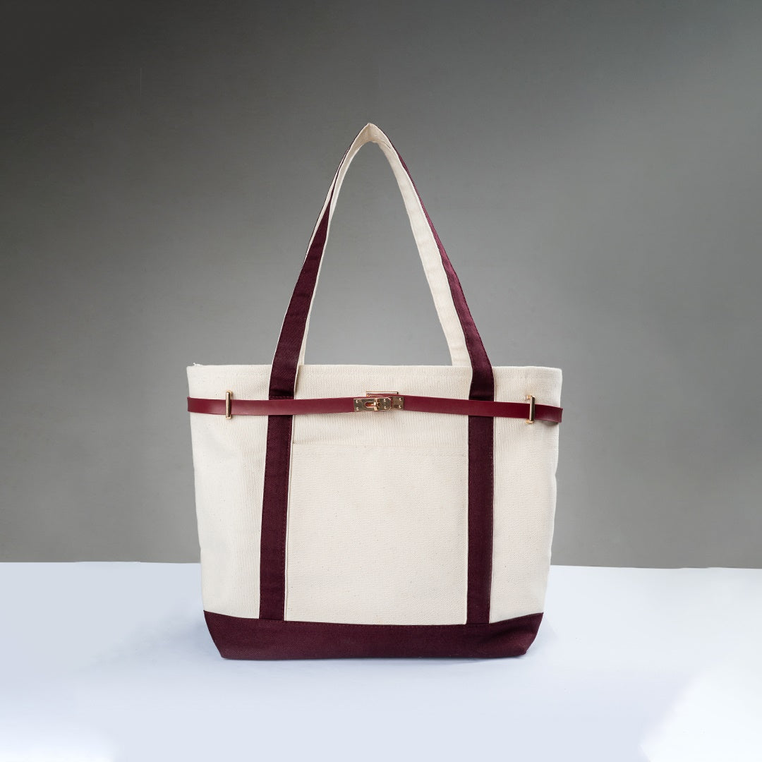 Lux Boat Tote – Merlot