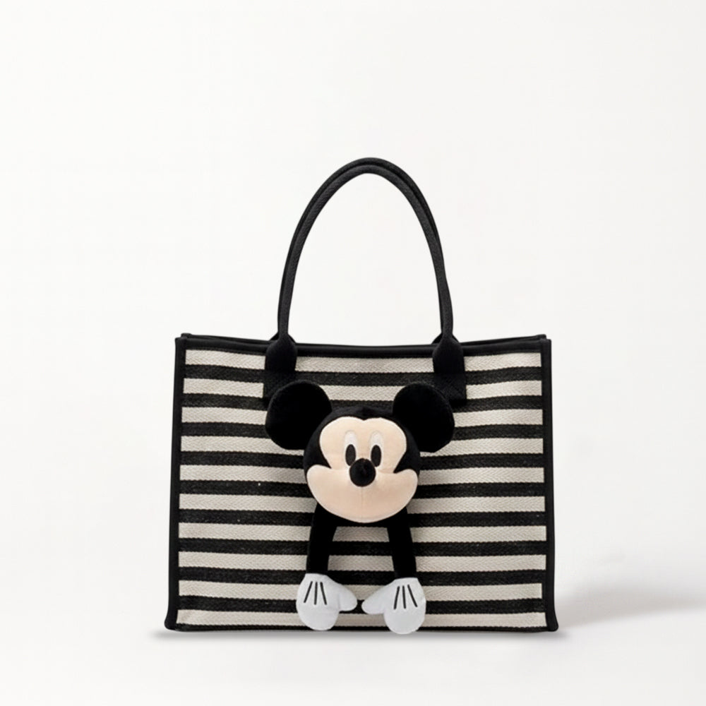 The Cozy- Mickey Plush Tote – Black