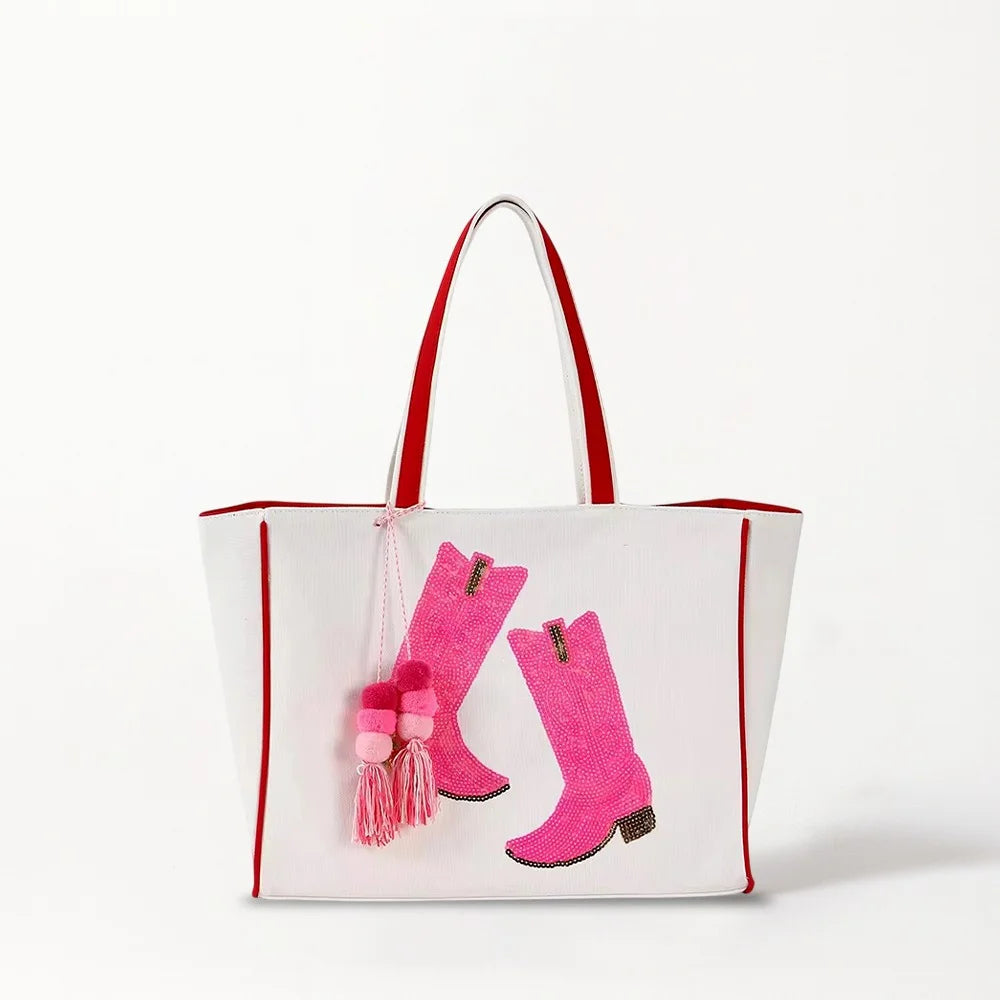 The Nashville Sequin Boot Tote