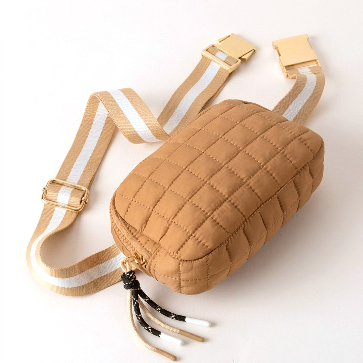 The City Sprint Puffer Belt Bag - Neutral Beige