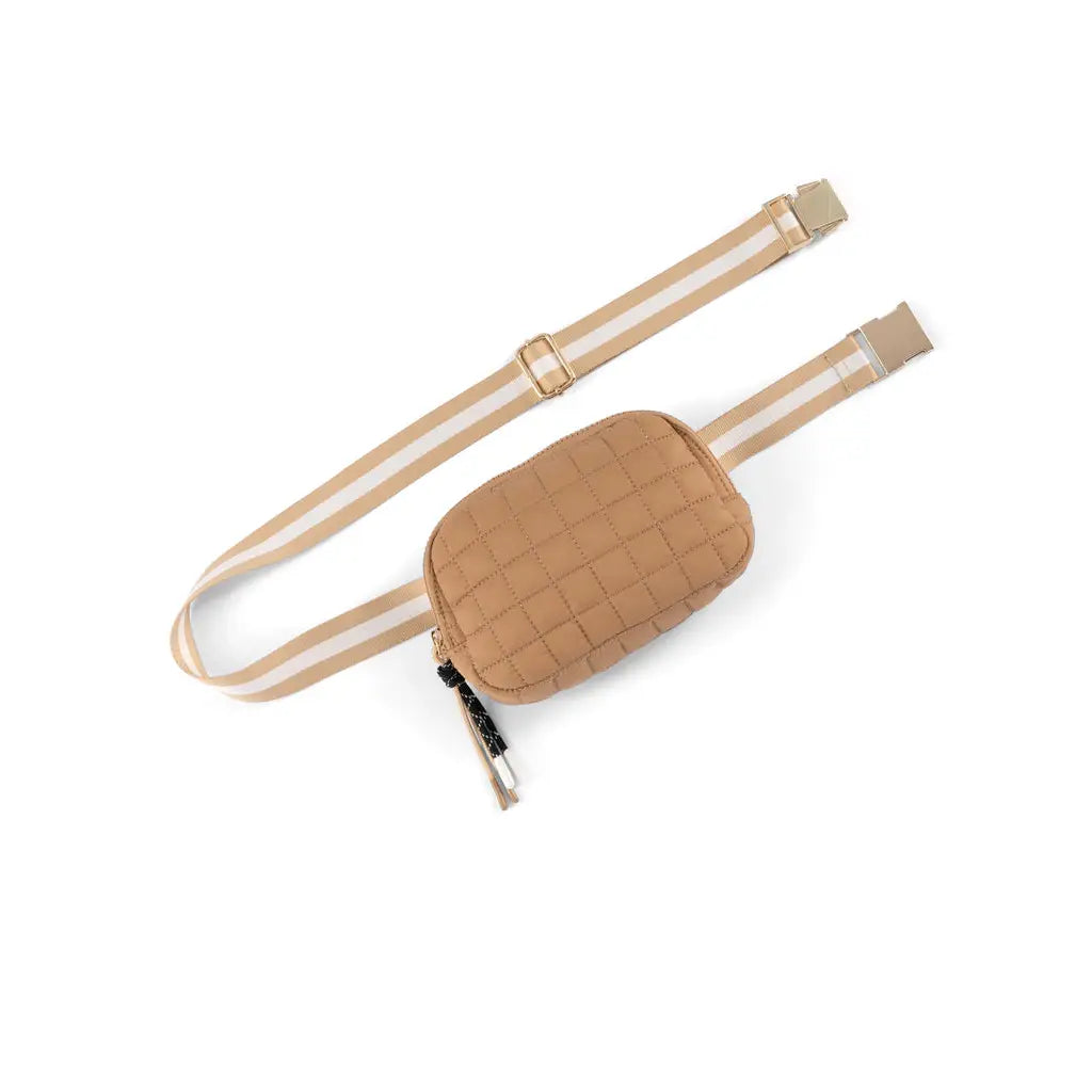 The City Sprint Puffer Belt Bag - Neutral Beige