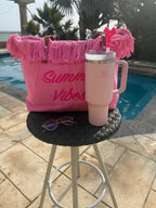 The Golden Hour Summer Vibes Tote – Petal Pink