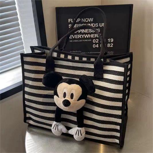 The Cozy- Mickey Plush Tote – Black