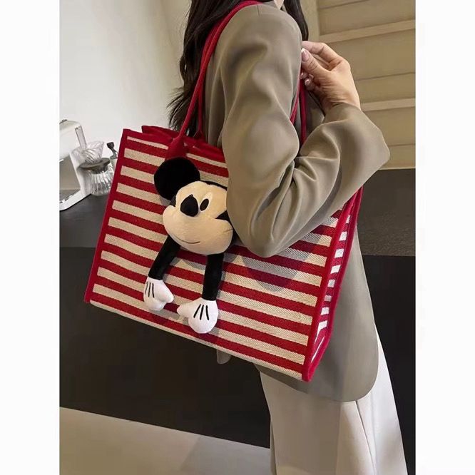 The Cozy- Mickey Plush Tote – Red
